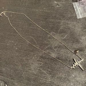 Stirling silver heartbeat necklace